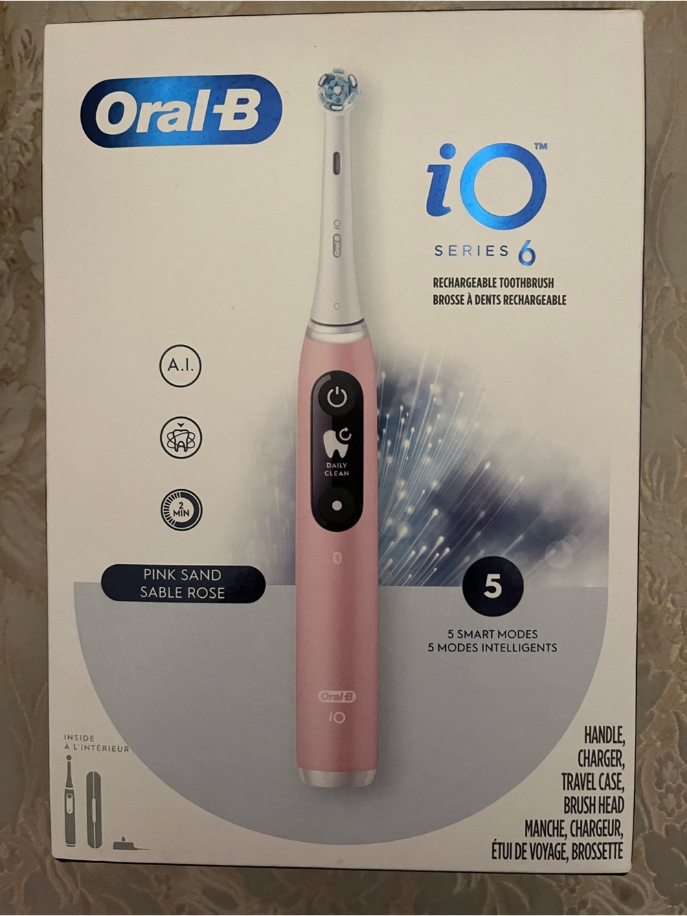 Oral‑B iO Series 6 Electric Toothbrush — Pink Sand